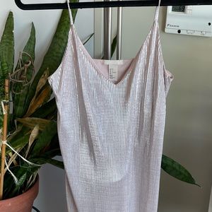 H & M Sparkly Ribbed Maxi Dress Size 2